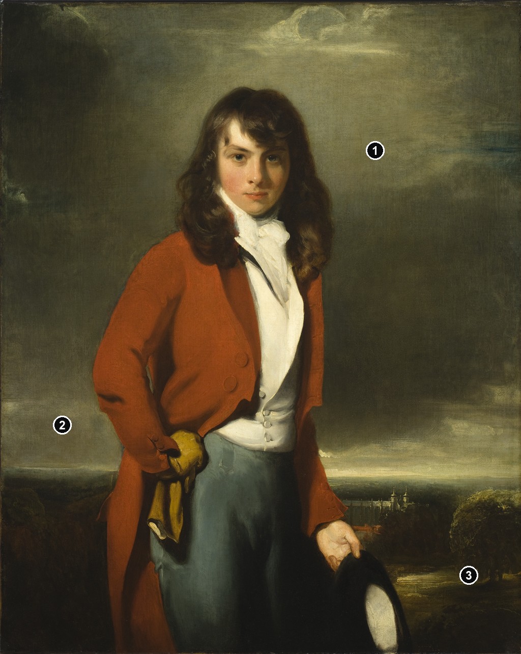 Annotated details from Arthur Atherley by Thomas Lawrence